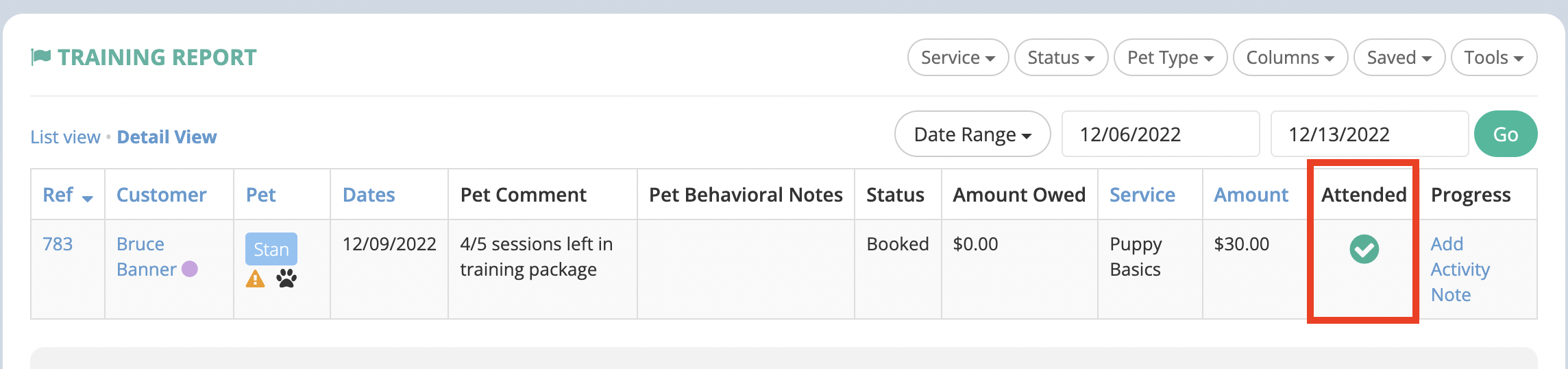 Guide to Reports in Revelation Pets – Revelation Pets